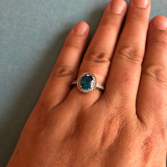 Summer Blue CZ Ring - Picture 2 of 7